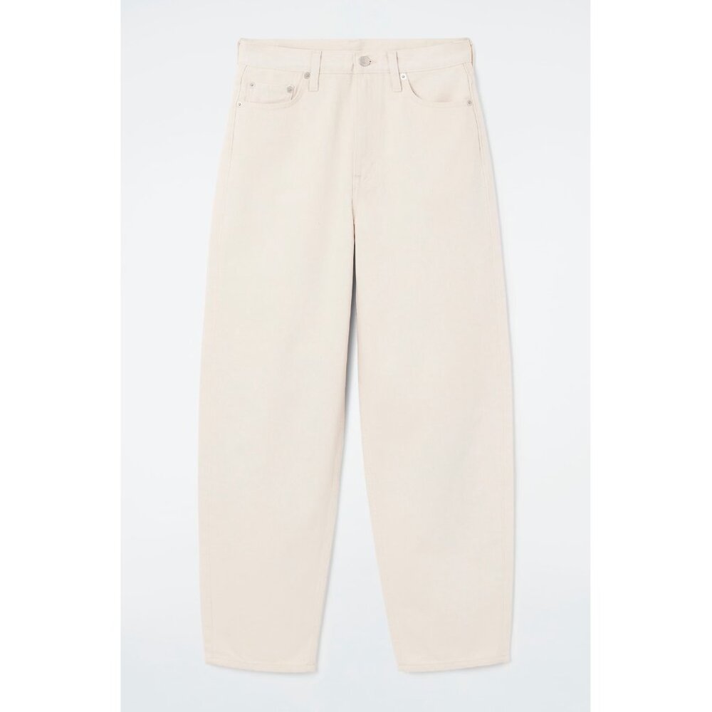 COS Arch Tapered Jeans In Ecru 26